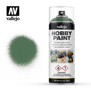 Vallejo Sick Green Fantasy Solvent-Based Acrylic Paint 400ml Spray - 28028