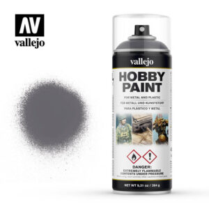 Vallejo Gunmetal Fantasy Solvent-Based Acrylic Paint 400ml Spray - 28031