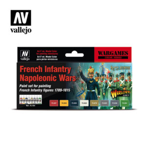 Vallejo 17ml Bottle French Infantry Napoleonic 1789-1815 Wargames Paint Set (8 Colors) - 70164