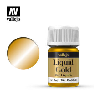 Vallejo 35ml Bottle Metallic Liquid Red Gold Model Color - 70794