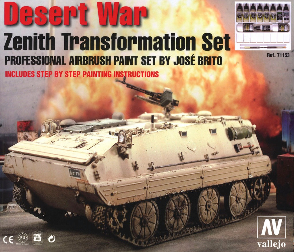 Desert War Zenith Transformation Pro Paint Set (6 Model Air Colors & Auxiliaries) - 71153