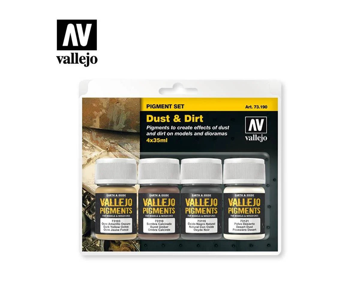 Vallejo 35ml Bottle Dust & Dirt Pigment Powder Set (4 Colors) - 73190