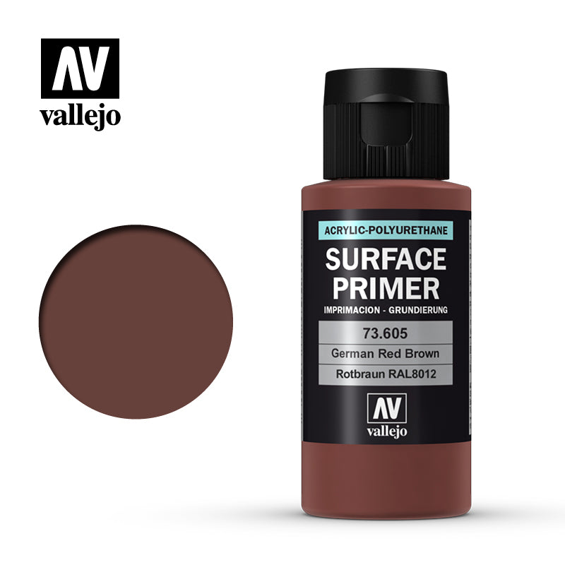 Vallejo 60ml Bottle German Red Brown RAL 8012 Surface Primer - 73605