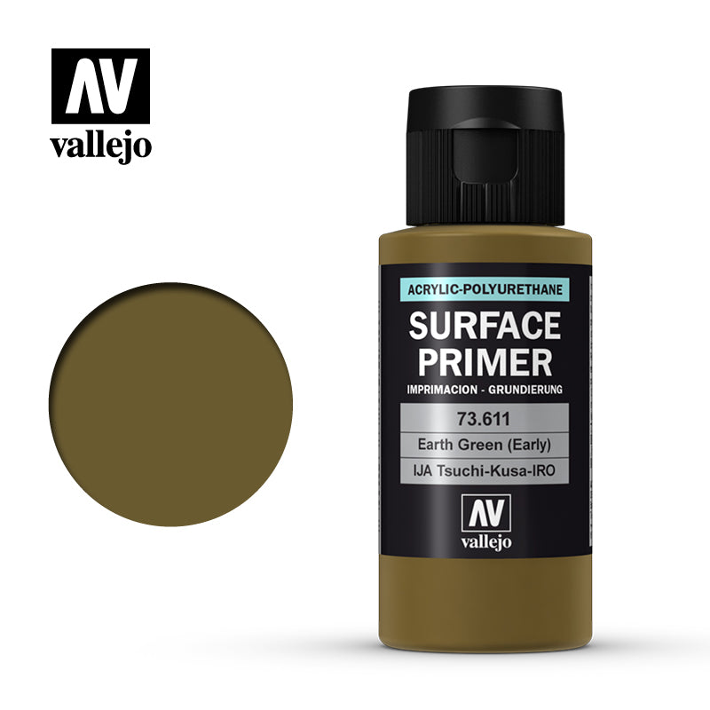 Vallejo 60ml Bottle IJA Earth Green (Early) Surface Primer - 73611