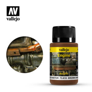 Vallejo 40ml Bottle Brown Engine Soot Weathering Effect - 73818