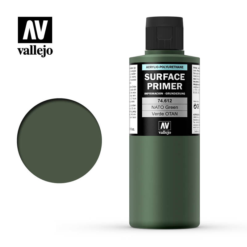 Vallejo 200ml Bottle NATO Green FS34094 Surface Primer - 74612