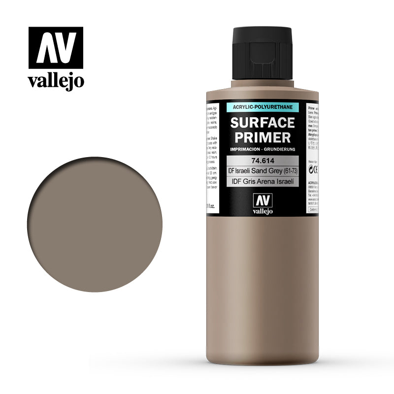 Vallejo 200ml Bottle IDF Israeli Sand Grey FS30372 Surface Primer - 74614