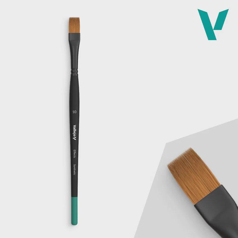 Vallejo B04010 Effects series Flat Synthetic Brush #10