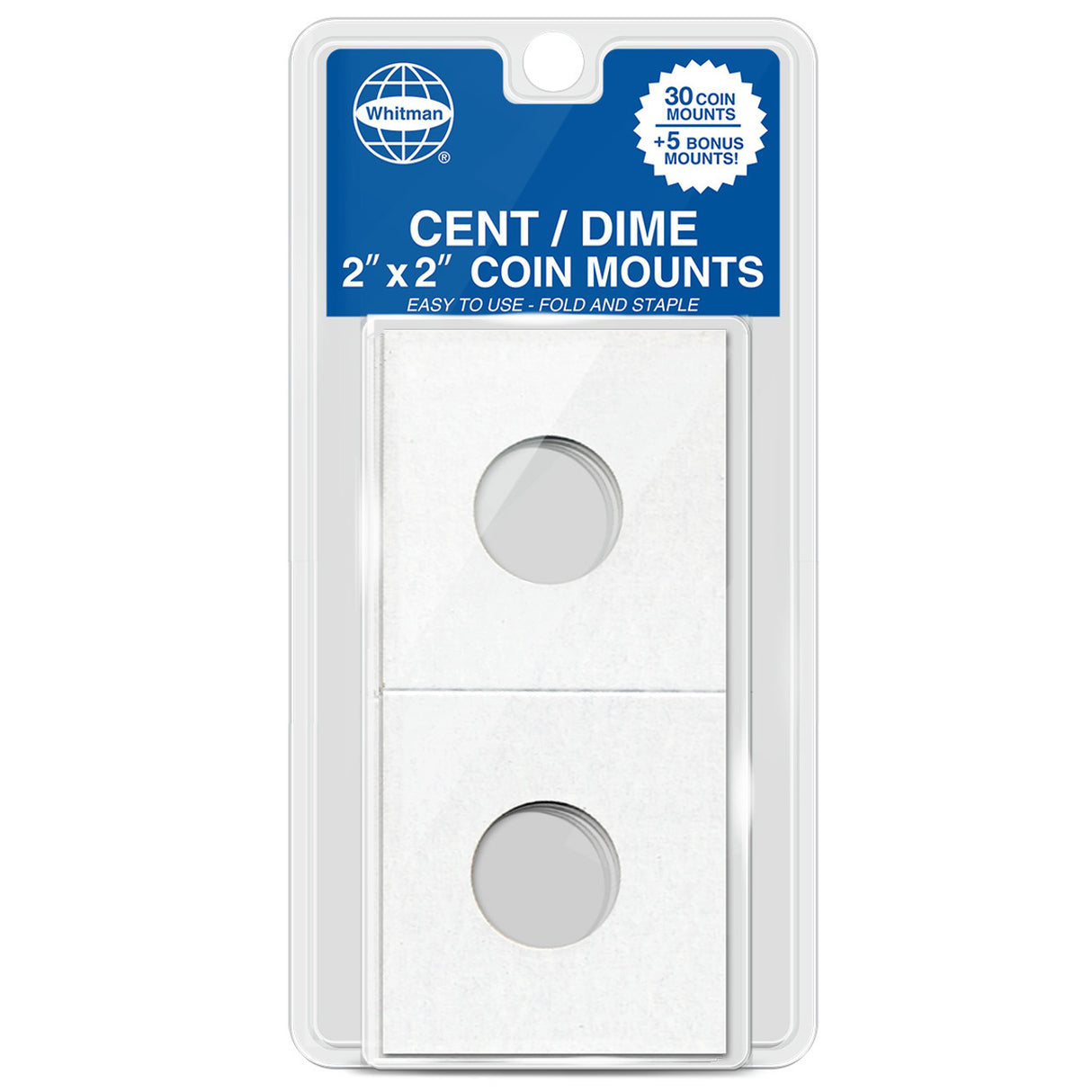 Whitman Coin Cent-Dime Mylar Coin Mount (35 Count) - WHC2682