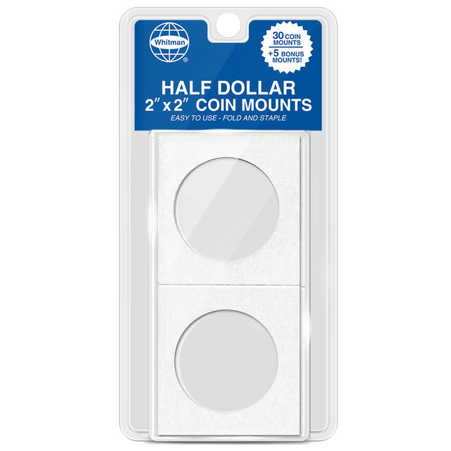 Whitman Coin Half-Dollar Pack Mylar Coin Mount (35 Count) - WHC2684