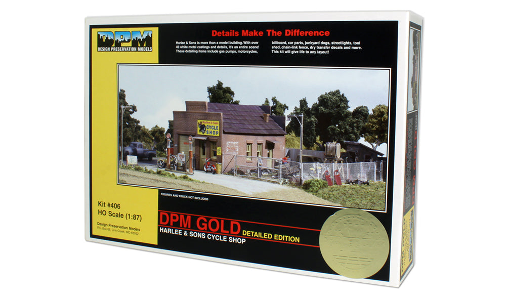 Design Preservation Models HO KIT DPM Gold Harlee & Sons Cycle Shop - WOO40600