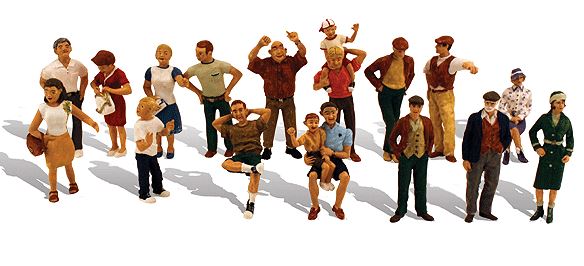 Woodland Scenics Scenic Accents(R) Figures -- Pedestrians pkg(16) - WOOA1958