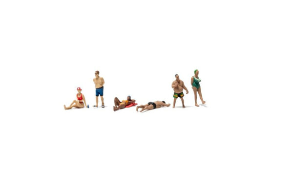 Woodland Scenics N Scenic Accents(R) Figurines -- Beach Goers pkg(4)