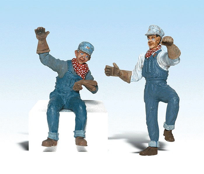 Woodland Scenics Scenic Accents(R) Figures -- Earl & Eddie Engineer - WOOA2540