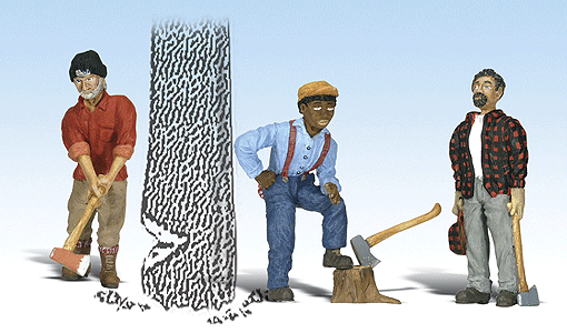 Woodland Scenics Scenic Accents(R) Figures -- Chip, Woody, & Chopper - WOOA2552