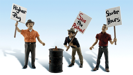 Woodland Scenics Scenic Accents(R) Figures -- Striking Picketers pkg(3) - WOOA2557