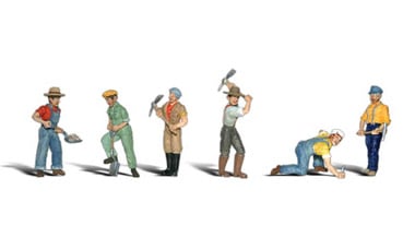 Woodland Scenics Scenic Accents(R) Figures -- Track Workers pkg(6) - WOOA2723
