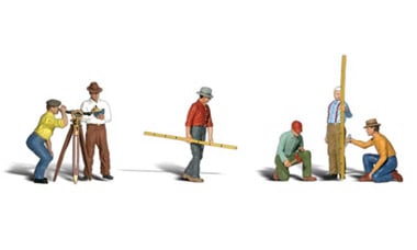 Woodland Scenics Scenic Accents(R) Figures -- Surveyors pkg(6) - WOOA2741