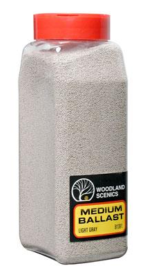 Woodland Scenics Medium Ballast Shaker, Light Gray/50 cu. in. - WOOB1381