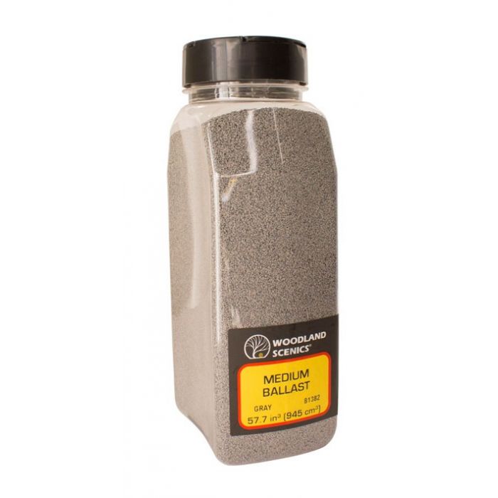 Woodland Scenics Medium Ballast Shaker, Gray/50 cu. in. - WOOB1382