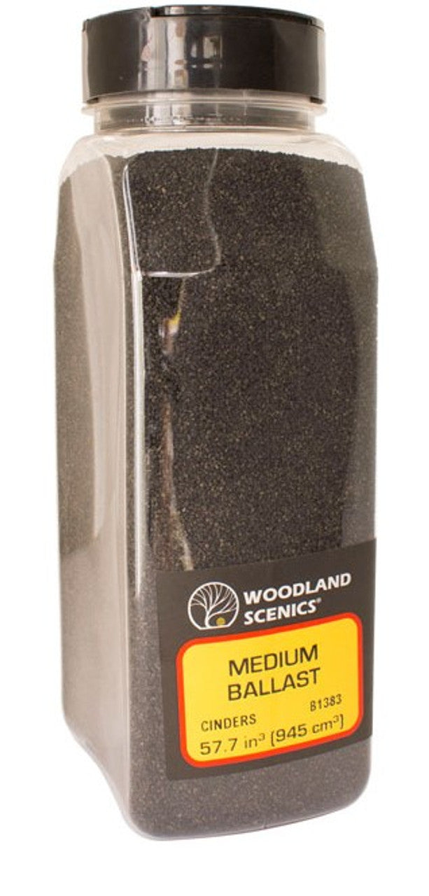 Woodland Scenics Medium Ballast Shaker, Cinders/50 cu. in. - WOOB1383