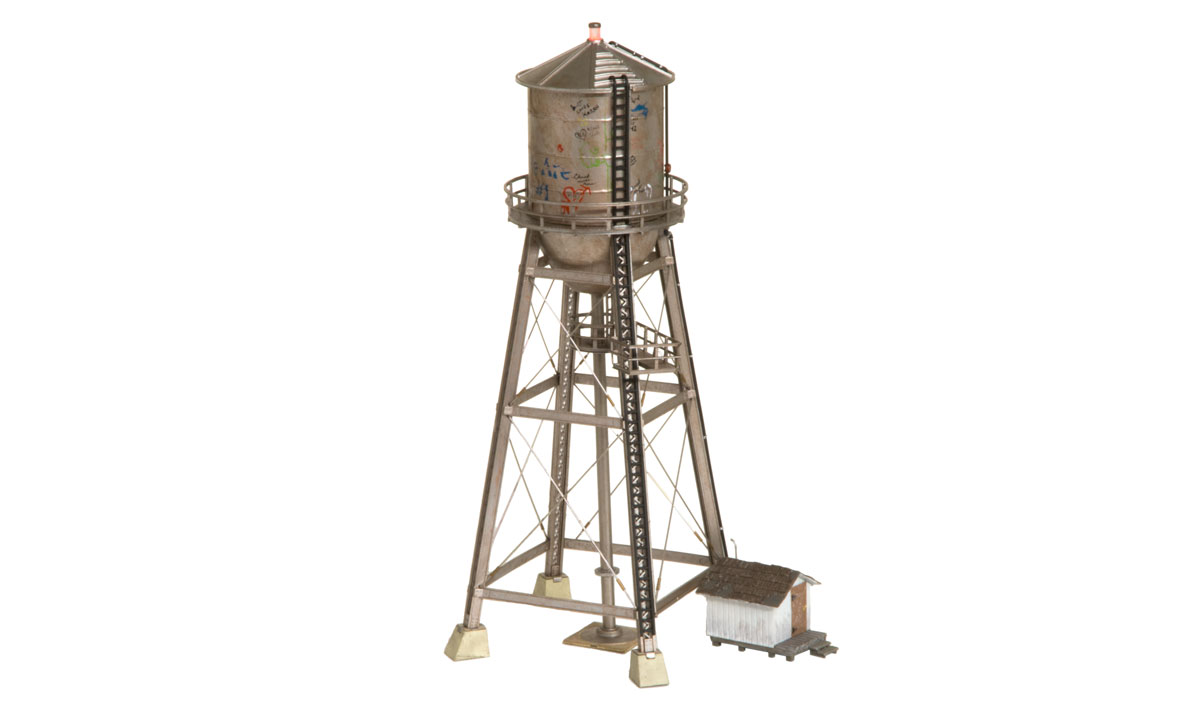 Woodland Scenics N Scale: Rustic Water Tower - Built-&-Ready(R) Landmark Structure -- Assembled 2 1/8 x 2 17/32 x 5 1/2" 5.39 x 6.42 x 13.9 cm - WOOBR4954