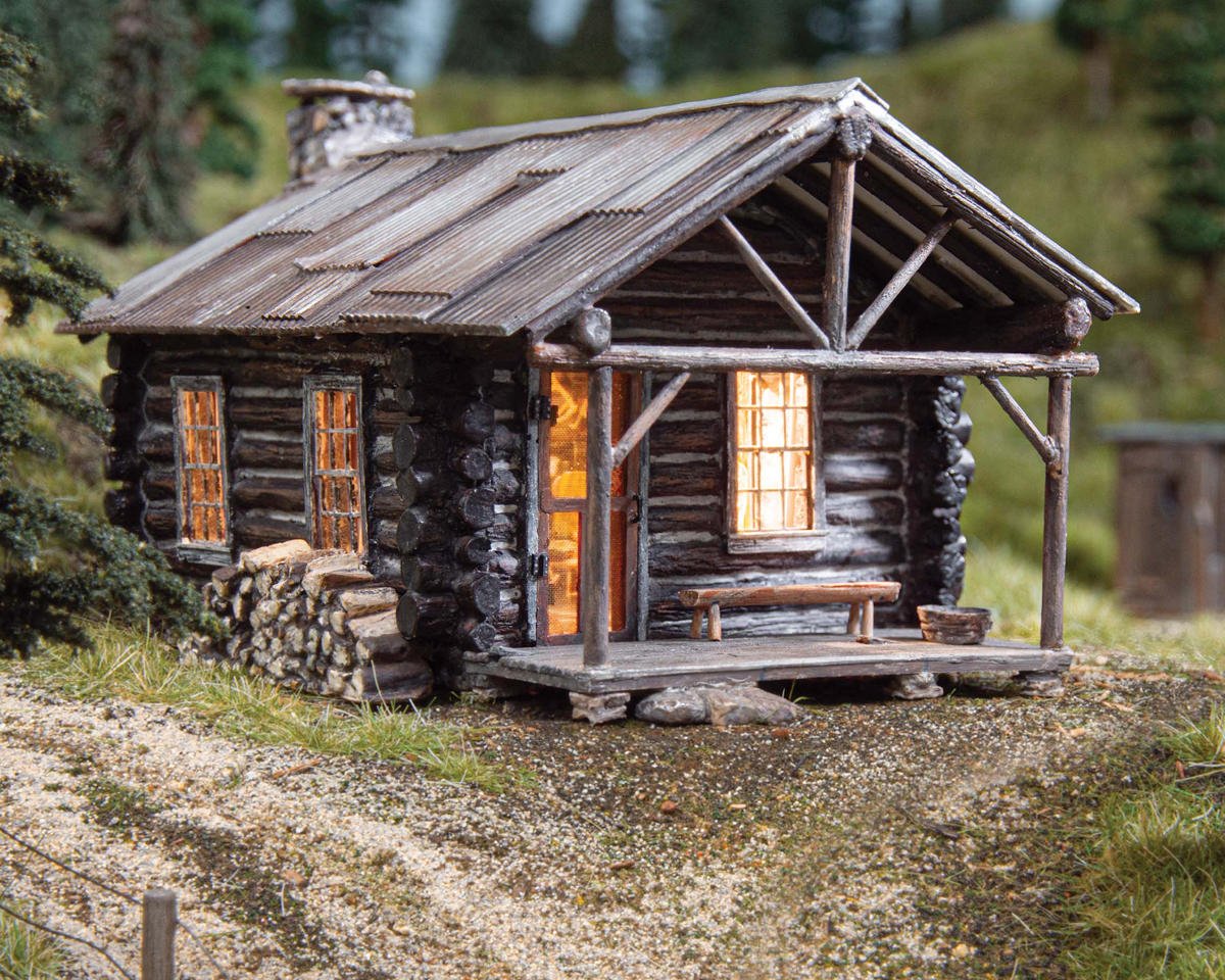 Woodland Scenics N-Scale Built-&-Ready(R) Landmark Structures - Assembled - Lighted -- Cozy Cabin