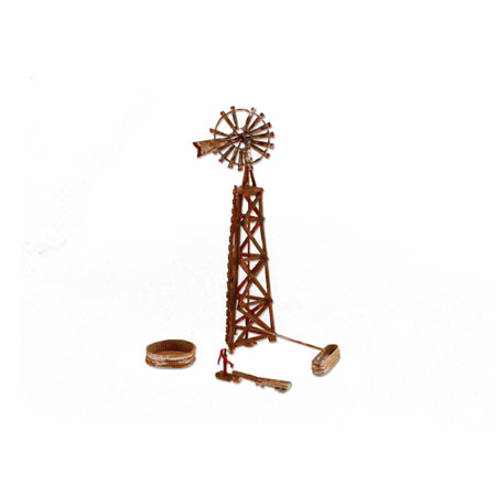 Woodland Scenics HO Scale: Old Windmill - Built-&-Ready Landmark Structures(R) -- Assembled - 3-3/8 x 2-3/16" 8.57 x 5.55 cm - WOOBR5042