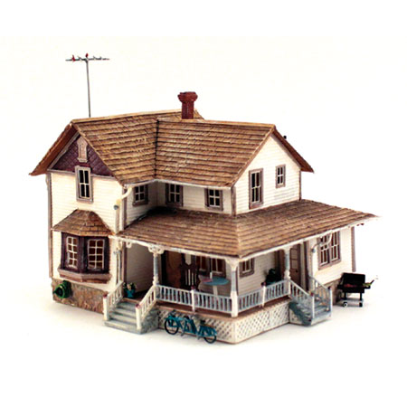 Woodland Scenics HO Built-Up Corner Porch House - WOOBR5046