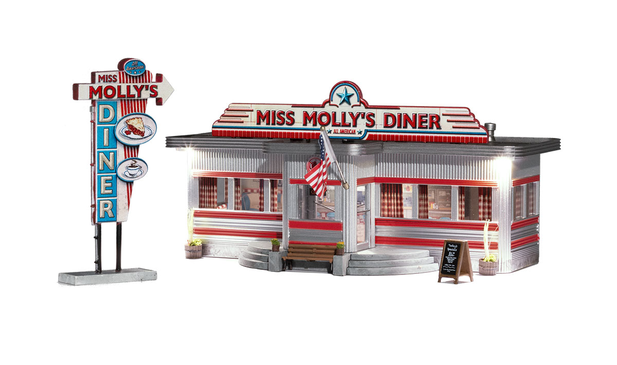 Woodland Scenics HO Miss Molly's Diner - WOOBR5066
