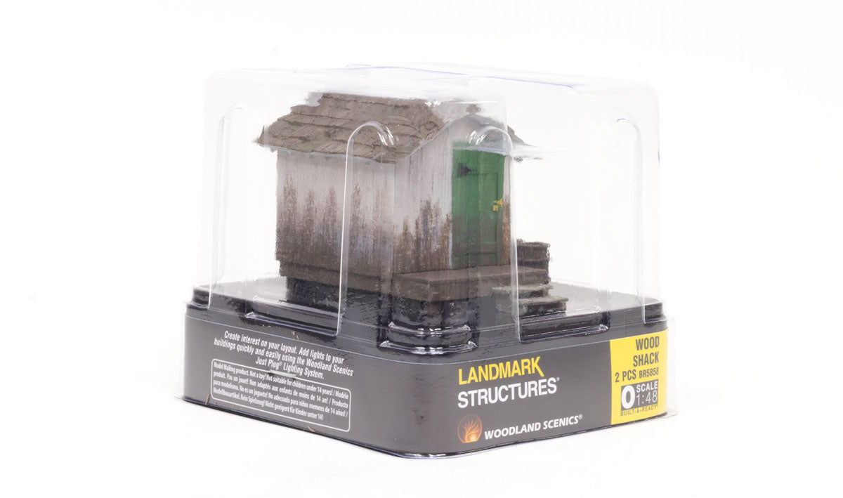 Woodland Scenics O Scale Wood Shack - Built-&-Ready(R) Landmark Structures(R) -- Assembled - 3-7/16 x 1-3/4 x 2-1/2" - WOOBR5858