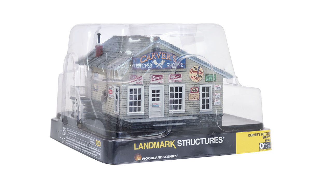 Woodland Scenics O Scale Carver's Butcher Shoppe - Built-&-Ready(R) -- Assembled - WOOBR5872