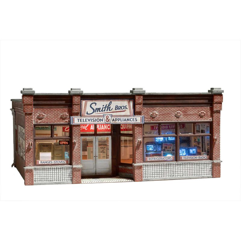 Woodland Scenics BR5873 O-Scale Built-&-Ready(R) - Assembled -- Smith Brothers TV & Appliance Store - WOOBR5873
