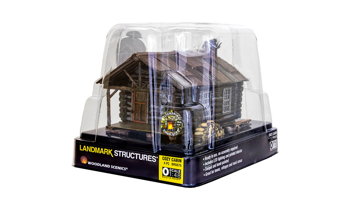 Woodland Scenics O-Scale Built-&-Ready(R) Landmark Structures - Assembled -- Cozy Cabin