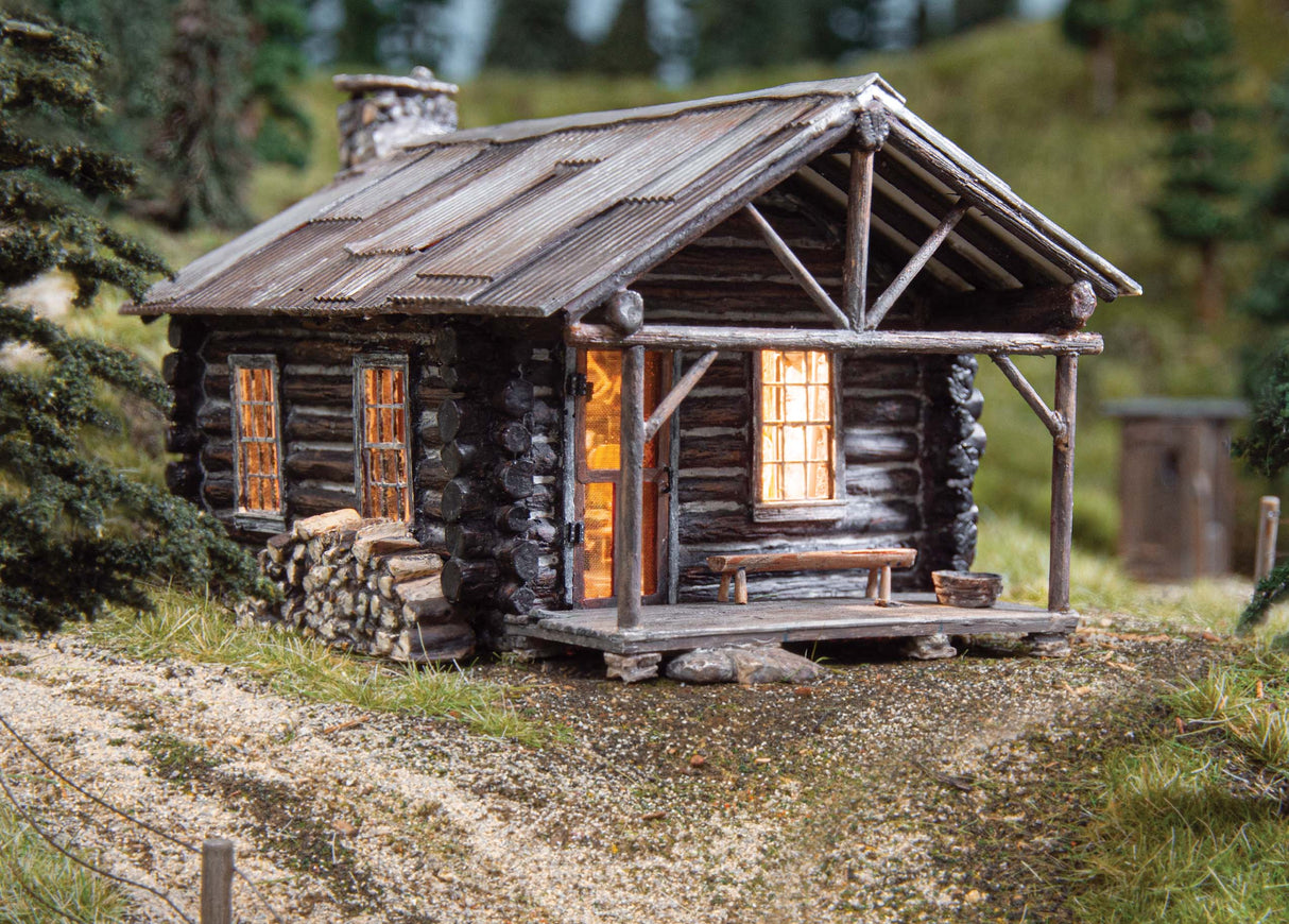 Woodland Scenics O-Scale Built-&-Ready(R) Landmark Structures - Assembled -- Cozy Cabin