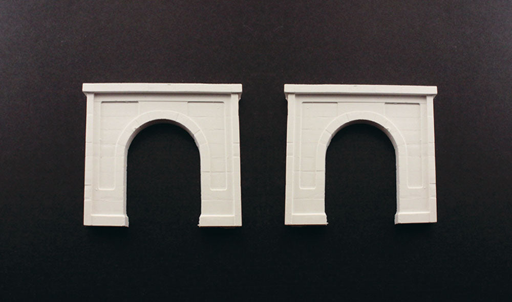 Woodland Scenics N Single Tunnel Portal, Concrete (2) - WOOC1152