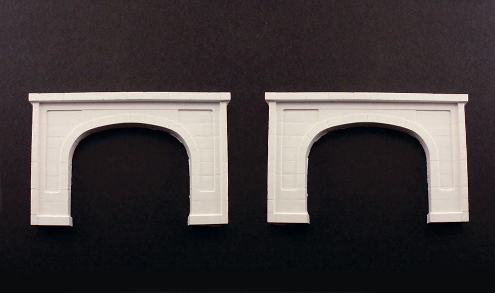 Woodland Scenics N Double Tunnel Portal, Concrete (2) - WOOC1156