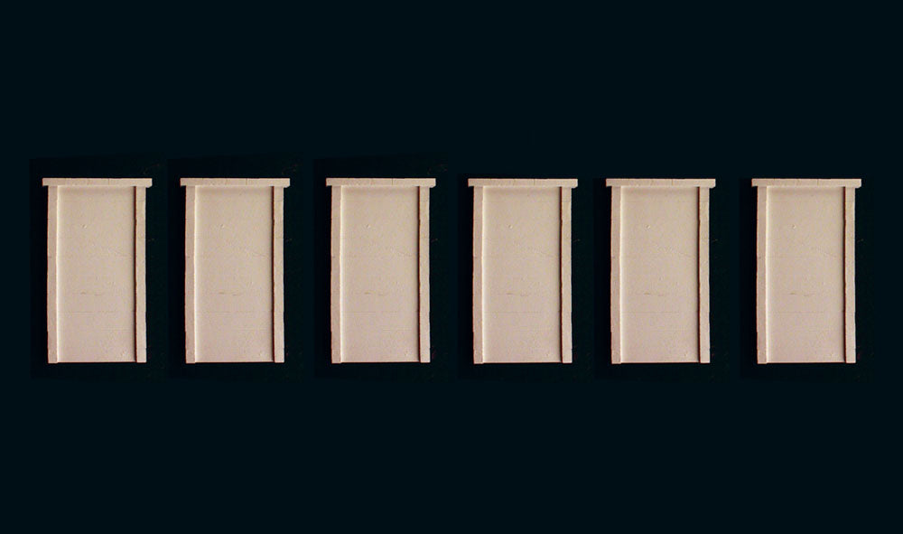 Woodland Scenics Retaining Walls pkg(6; Unpainted Hydrocal(R) Castings) -- Concrete - WOOC1158