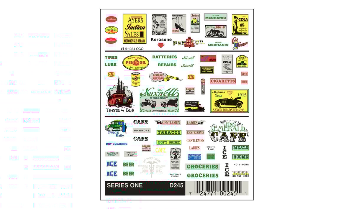 Woodland Scenics Dry Transfer, Railroad Advertisement - WOOD245