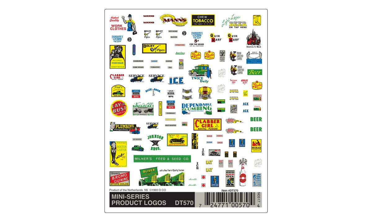 Woodland Scenics Dry Transfer, Mini Product Logos - WOODT570