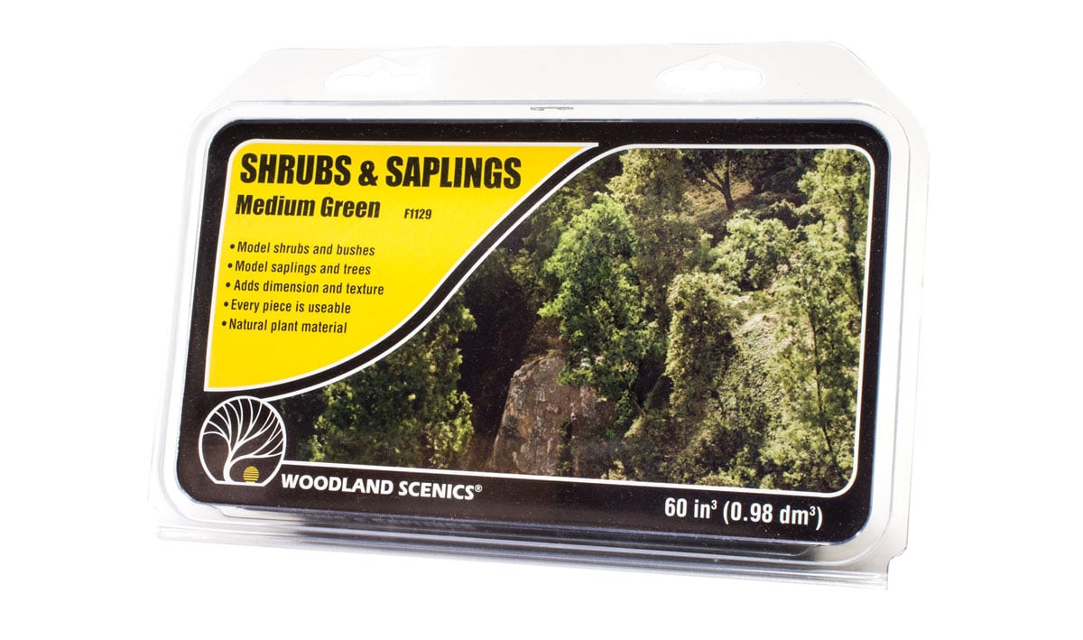 Woodland Scenics Shrubs & Saplings -- Light Green 60 Cubic Inches - WOOF1129