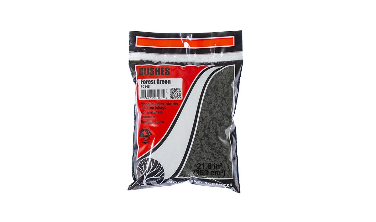 Woodland Scenics Bushes Bag, Forest Green/18 cu. in. - WOOFC148