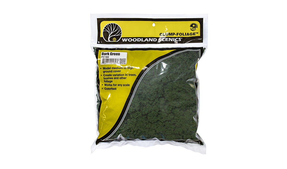 Woodland Scenics Clump-Foliage Bag, Dark Green/165 cu. in. - WOOFC184