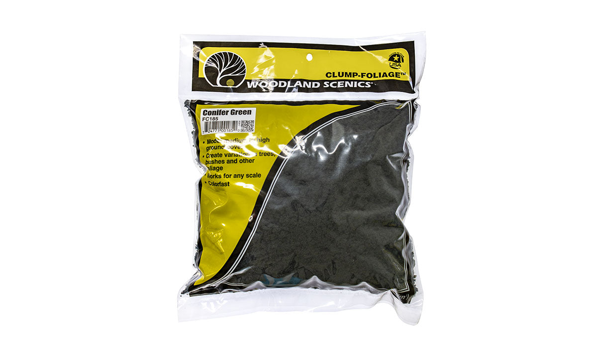 Woodland Scenics Clump-Foliage Bag, Conifer Green/165 cu. in. - WOOFC185