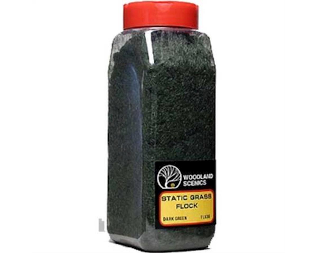 Woodland Scenics Static Grass Flock Shaker, Dark Green/50 cu. in. - WOOFL636
