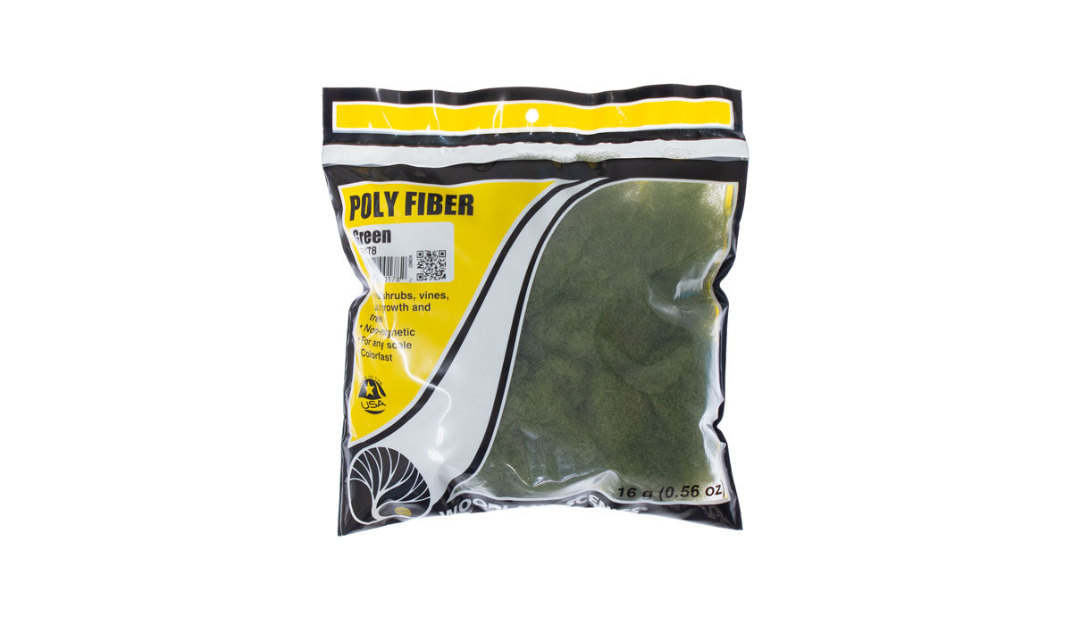 Woodland Scenics Poly Fiber Bag, Green/16g - WOOFP178