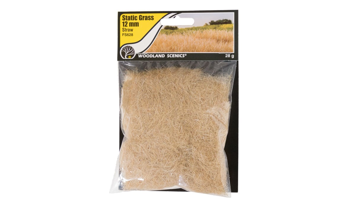 Woodland Scenics Static Grass, Straw Green 12mm - WOOFS628