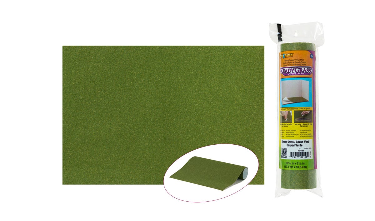 Woodland Scenics Scene-A-Rama RG Grass Sheet, Grn 7 5/16"x10 9/16" - WOOSP4158