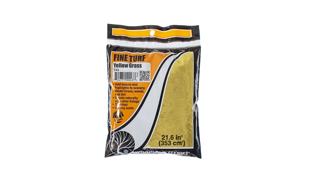 Woodland Scenics Fine Turf Bag, Yellow Grass/18 cu. in. - WOOT43