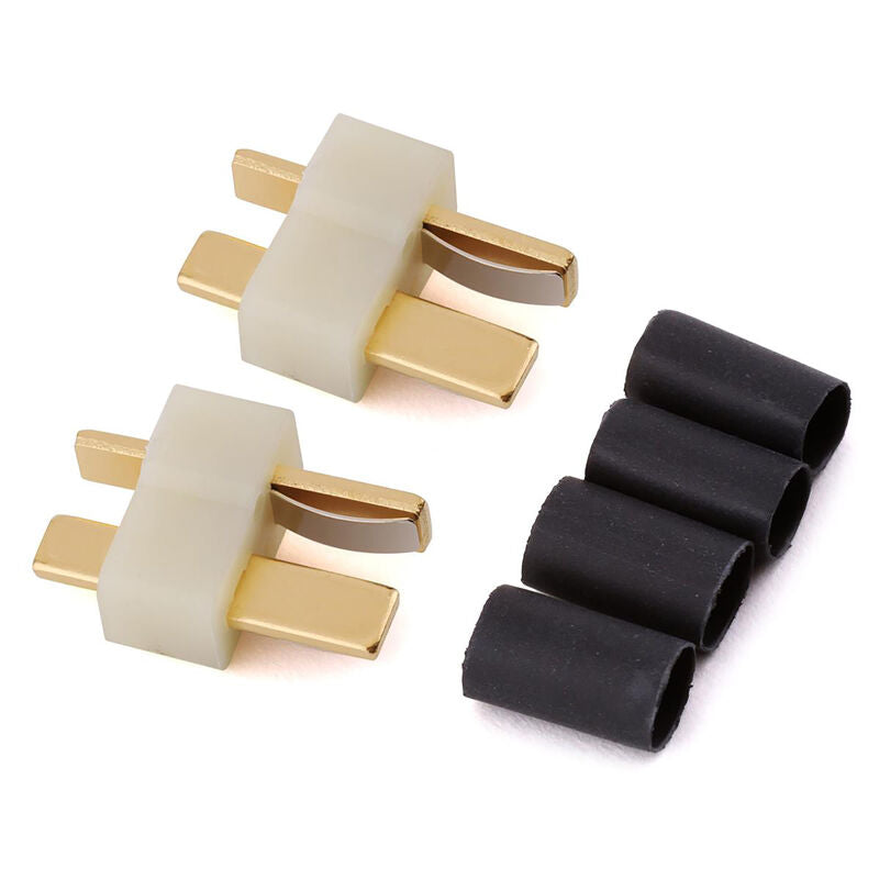 Deans HW High Temp Ultra Plug, White, Male, for 10-12 Gauge Wire, 2-Pack - WSD1324